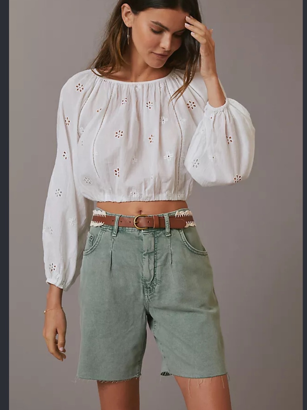 Velvet by Graham & Spencer white eyelet top